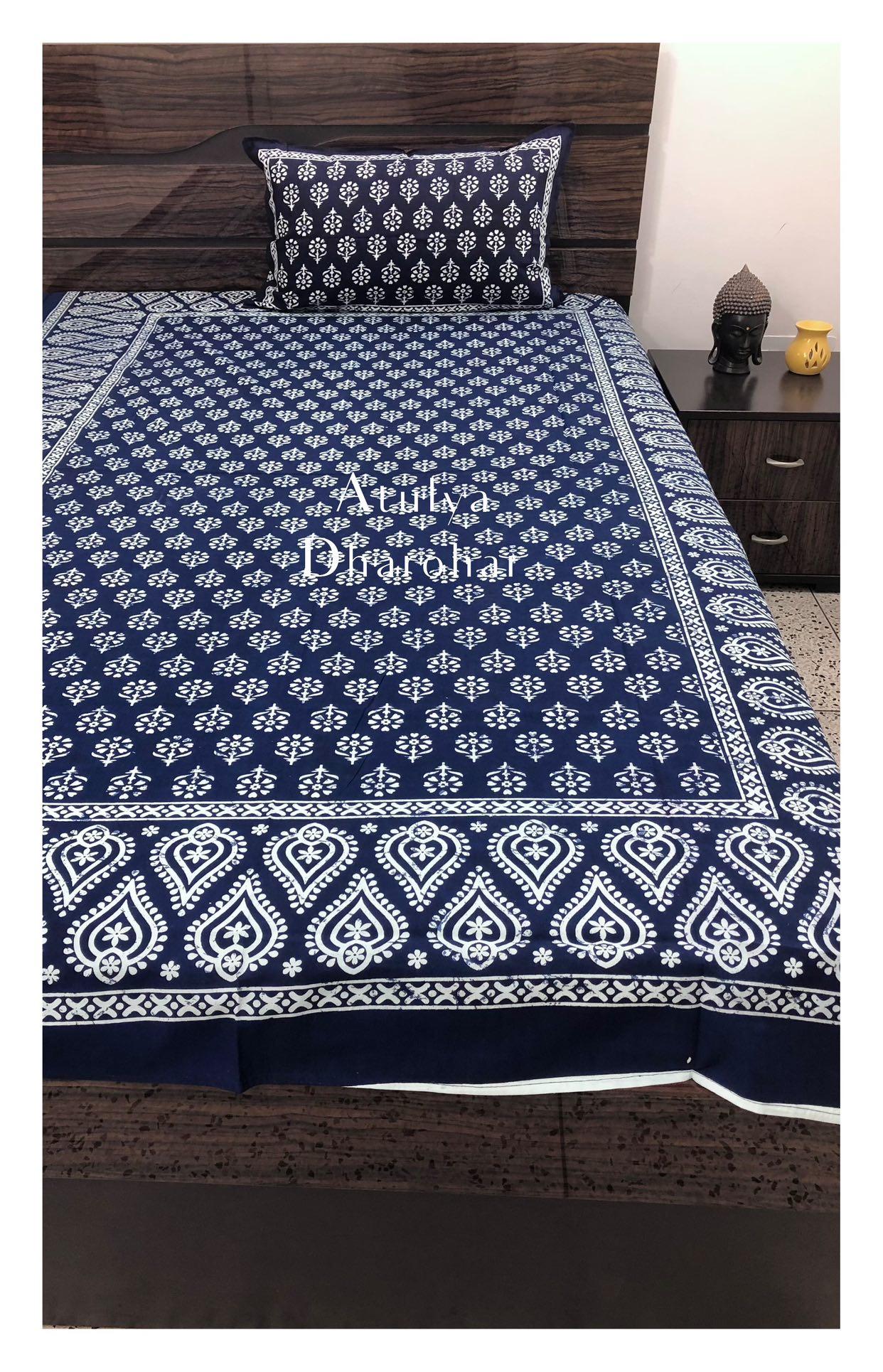 Indigo Single Bedsheet