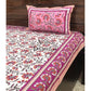 Pink Floral Jaal Single Bedsheet