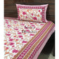 Pink Floral Jaal Single Bedsheet