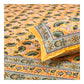 Yellow and Green Lotus Motifs Bedsheet