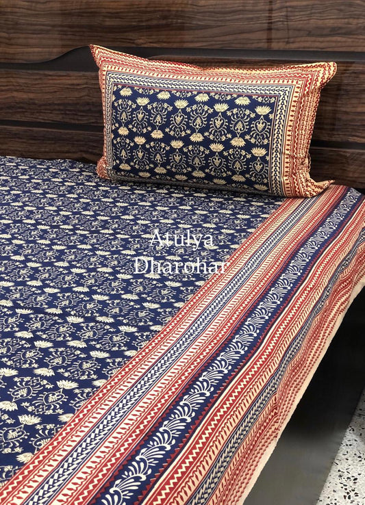 Indigo King Size Bedsheet