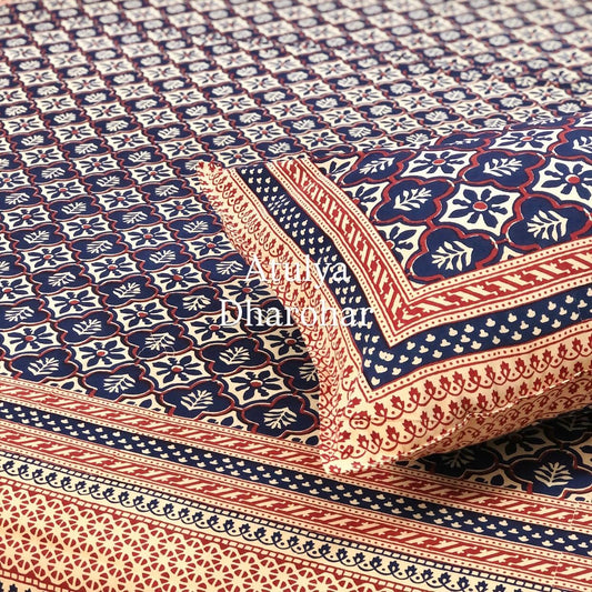 Indigo Cotton Bedsheet