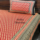 Maroon Kalamkari Cotton Super King Bedsheet