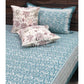 Blue Floral Jaal Super King Bedsheet