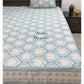 Turquoise Mughal Jaal Cotton King Size Bedsheet