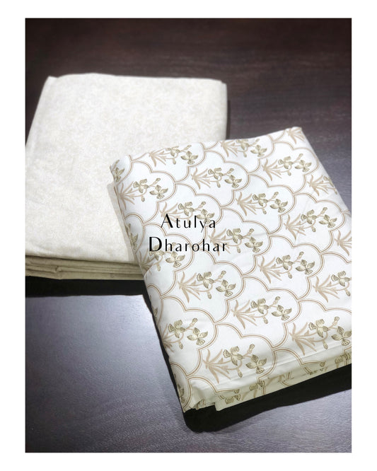 Mughal Jaal Cambric Cotton Single Dohar Pair