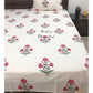 Red Marigold Motifs Super King Bedsheet