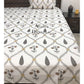 Yellow and Grey Mughal Jaal Super King Bedsheet