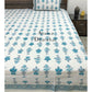 Blue Floral Motifs Cotton Bedsheet