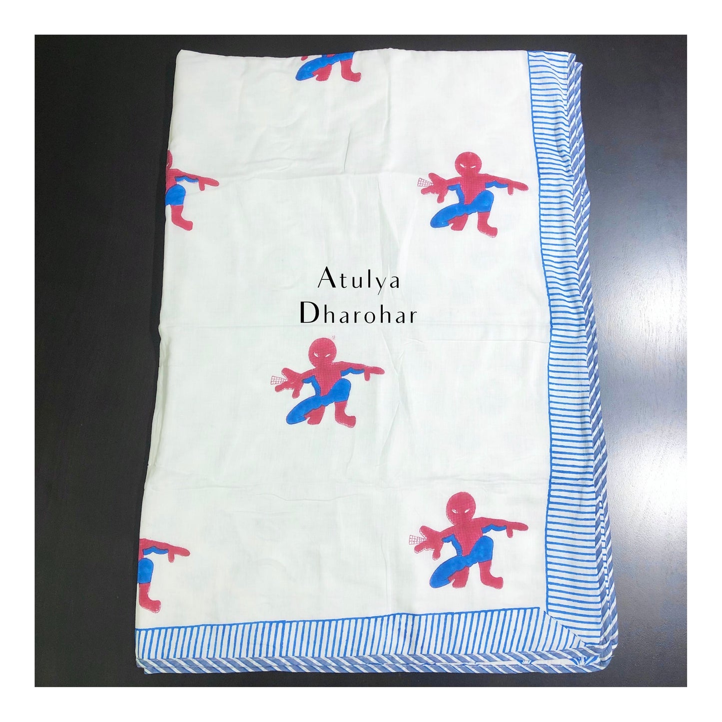 Spider-man Hand Block Printed Baby Dohar