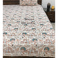 Teal Floral Jaal Single Bedsheet