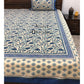 Blue Floral Jaal Cotton Bedsheet