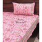 Pink Floral Jaal Bedsheet