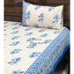 Blue Floral Motifs Bedsheet