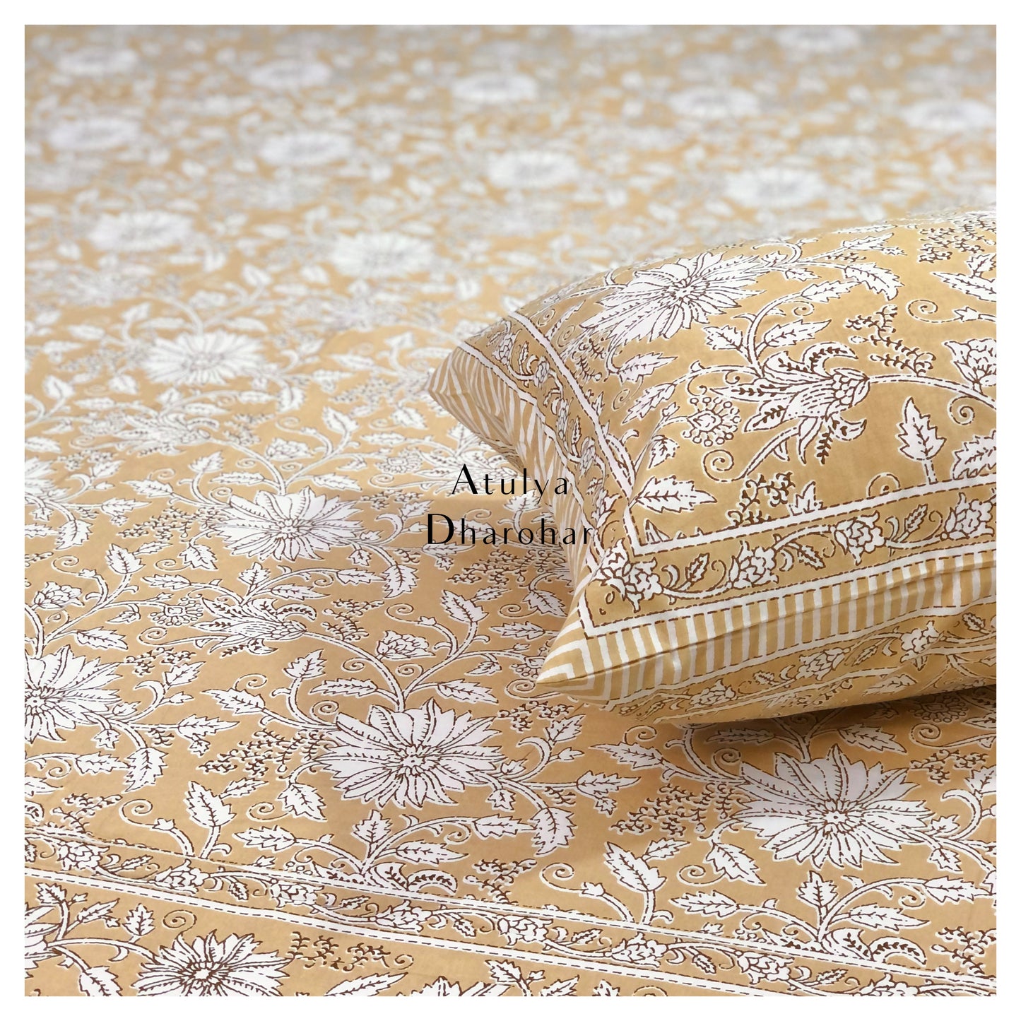 Floral Jaal Bedsheet