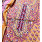 Yellow and Pink Gota Patti Suit Fabric with Cotton Dupatta