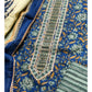 Blue Gota Patti Suit Fabric with Cotton Dupatta