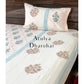 Designer Floral Mughal Motif Hand Block Printed Bedsheet