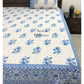 Blue Floral Motifs Bedsheet