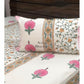 Designer Floral Jaal with Mughal Motif Hand Block Printed Bedsheet