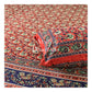 Red Bagru Floral Motifs Bedsheet