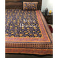 Black Kalamkari Bedsheet
