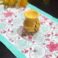 Floral Jaal Hand Block Printed Dining Table Runner