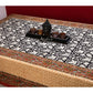 Black Kalamkari Hand Block Dining Table Cover