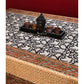 Black Kalamkari Hand Block Dining Table Cover