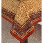 Maroon Kalamkari Hand Block Dining Table Cover