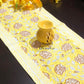 Floral Jaal Hand Block Printed Dining Table Runner