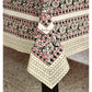 Pink Floral Jaal Hand Block Printed Dining Table Cover