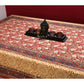 Maroon Kalamkari Hand Block Dining Table Cover
