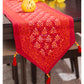 Floral Motifs Hand Block Printed Dining Table Runner