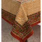 Black Kalamkari Hand Block Dining Table Cover