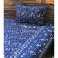 Indigo Floral Jaal Hand Block Printed Bedsheet 100x108 inch