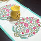 Floral Motifs Hand Block Printed Dining Table Runner