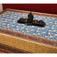Indigo Kalamkari Hand Block Dining Table Cover