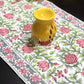 Floral Jaal Hand Block Printed Dining Table Runner