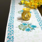 Floral Motifs Hand Block Printed Dining Table Runner