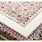 Pink Floral Jaal Hand Block Printed Dining Table Cover