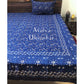 Indigo Floral Jaal Hand Block Printed Bedsheet 100x108 inch