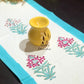 Floral Motifs Hand Block Printed Dining Table Runner
