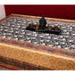 Black Kalamkari Hand Block Dining Table Cover