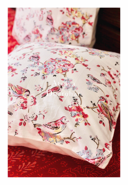 Multicolour Bird Motifs Cushion Covers