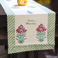 Floral Motifs Hand Block Printed Dining Table Runner