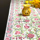 Floral Jaal Hand Block Printed Dining Table Runner