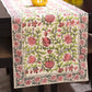 Floral Jaal Hand Block Printed Dining Table Runner
