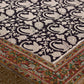 Black Kalamkari Hand Block Dining Table Cover