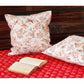 Orange Bird Motifs Cushion Covers